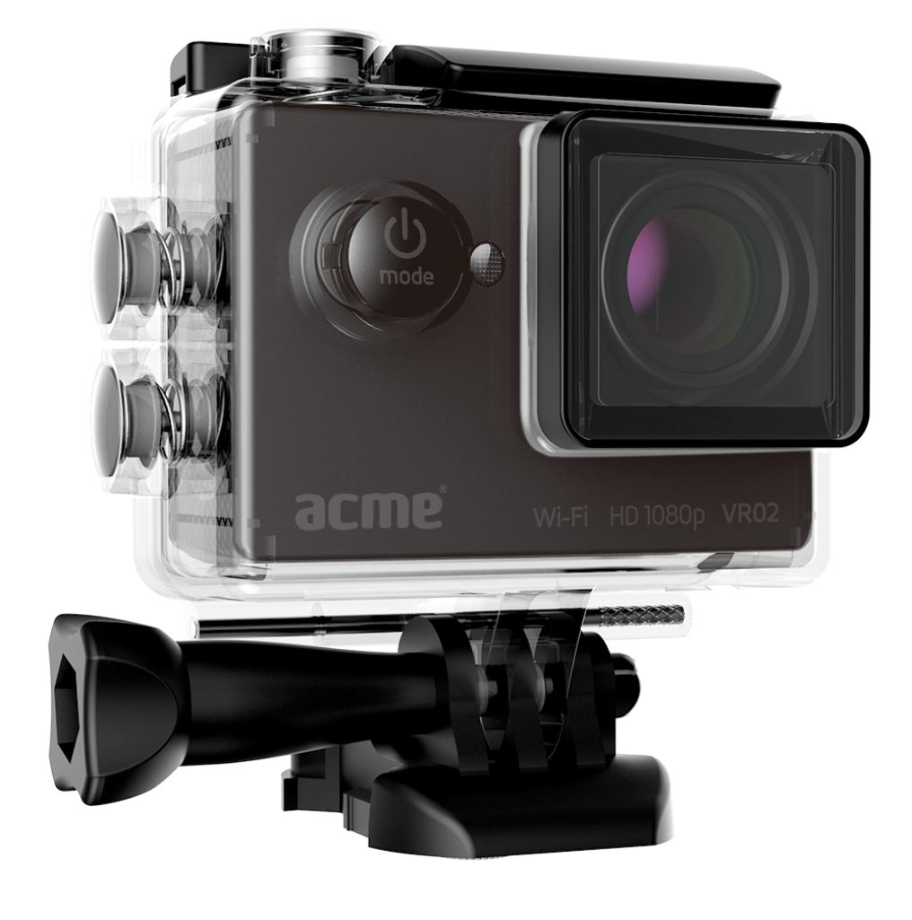 ACME VR02“ Die vielseitige Full-HD Sport- und Actionkamera mit WiFi, 2 Zoll Display und riesigem Zubehörpaket / Inklusive „Live Stream View“ und Fernsteuerung via App