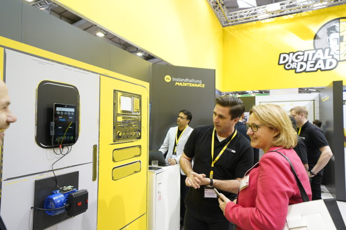 Presseberichterstattung zur Hannover Messe Hannover Messe 2019 am abas Stand