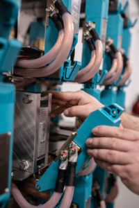 Voltavision Zellkontaktiersystem KSP-600 Schließmechanismus