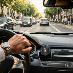 Technaxx Secure Drive PRO TX-388 Gerät im Fahrzeug - KI-bearbeitet