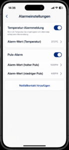 Blaupunkt App Alarmeinstellungen