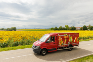 eismann Lieferwagen Feld