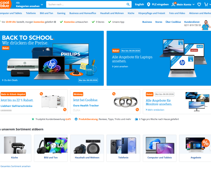 Coolblue.de Startseite 1.9.2026